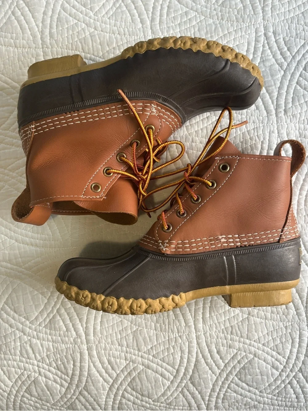 L.L. Bean Bean Boots Women's Brown Leather Duck Boots Size 6